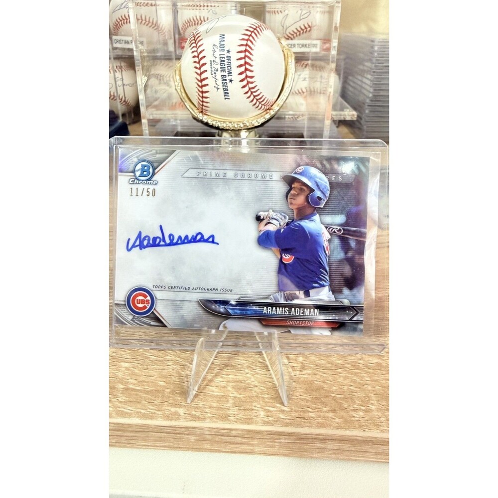 2018 Bowman Chrome - Prime Chrome Signatures Aramis Ademan #PCS-AA /50 (AU, RC)